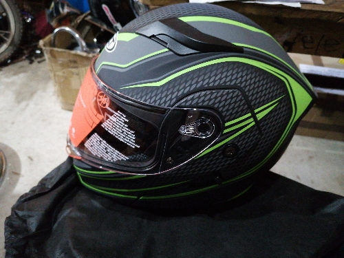 CASCO NEGRO/VERDE MATE TALLA L DOBLE PROPOSITO WLT
