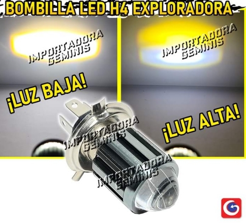 BOMBILLA DE FAROL TIPO LUPA H4 DUAL COLOR HEADLIGHTS