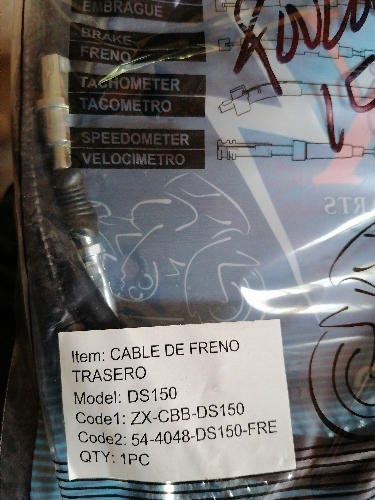 CABLE DE FRENO TRASERO PASOLA DS150
