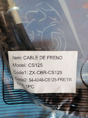 CABLE DE FRENO TRASERO PASOLA CS125