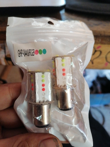 BOMBILLA LED 2 CONTACTOS RGB