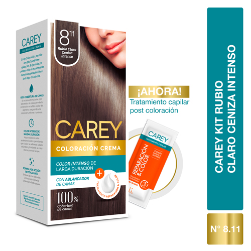 Kit Tinte carey 8¹¹ Rubio Claro ceniza intenso