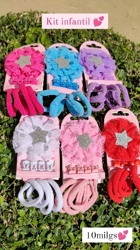 Kit infantil hebilla+agogo+pincitas colores