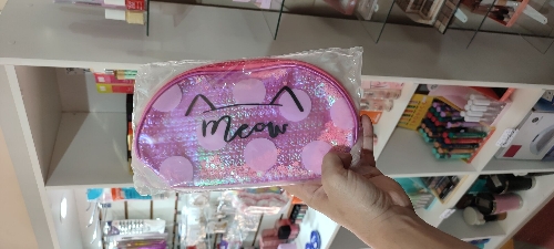 Neceser Gato Meow lentejuelas