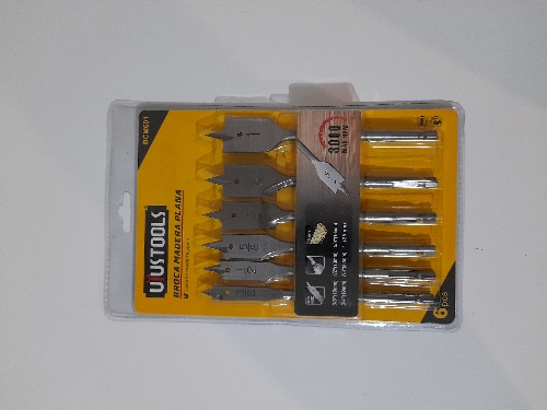 Broca plana madera 6pcs