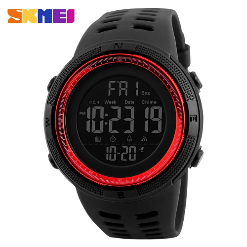 Reloj digital 1251 negro/ rojo