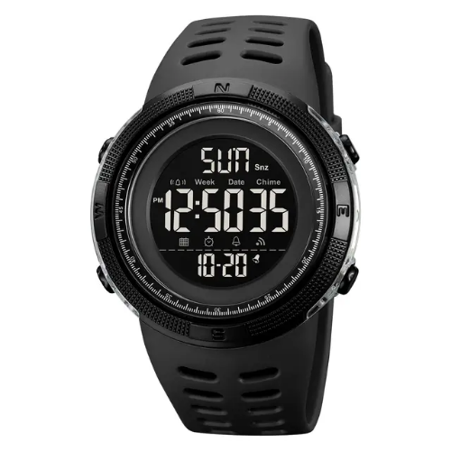 Reloj digital 2070 negro/ transparente