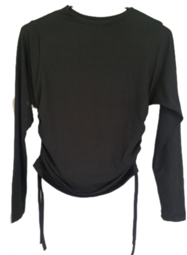 , BLUSA MANGA LARGA CON CORDONES A LOS LADOS