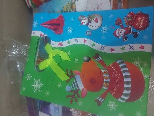 2429 Bolsa NAVIDAD de regalo carton, tipo sobre, 12,50 cm x 16,5 cm