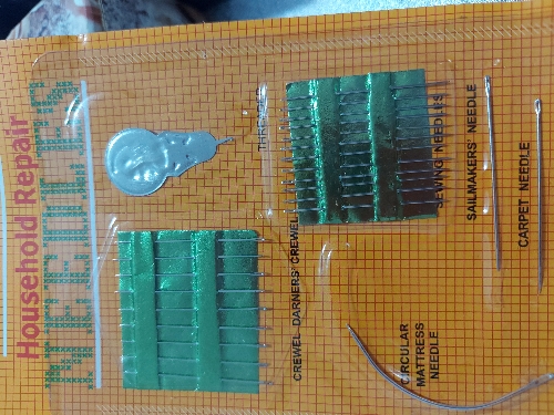 Agujas de coser paq anaranjado