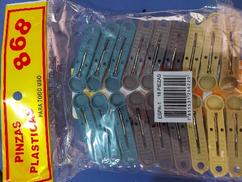 Gancho -Pinza plástica- para ropa 868