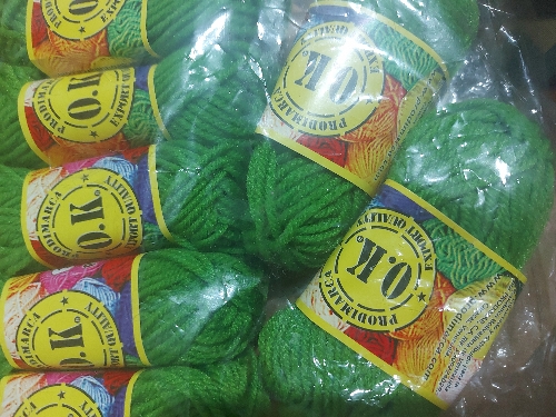 Estambre escolar verde grama OK 12 gr