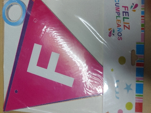 BANDERIN FELIZ CUMPLEAÑOS TRIANGULAR