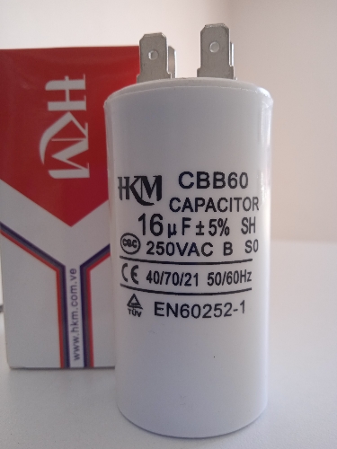 CAPACITADOR 16 MFD 250V BOMBA DE AGUA HKM