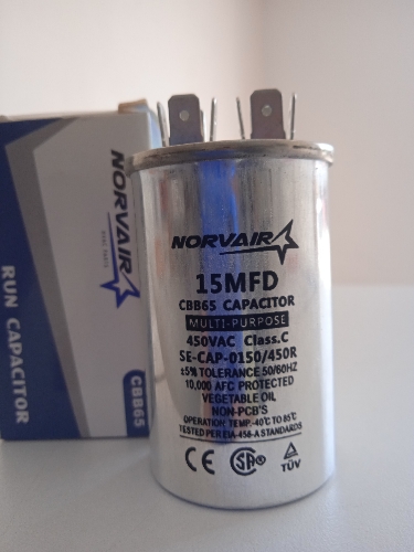 CAPACITADOR 15 MFD 450V NORVAIR