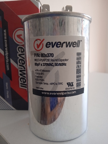CAPACITADOR 80 MFD 370V EVERWELL