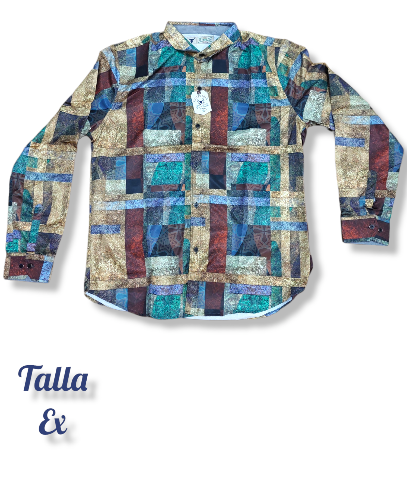 Camisa Mexicana Cafe Talla Ex