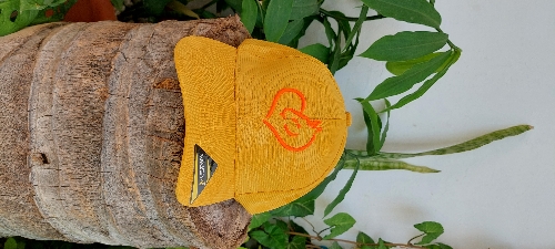 Gorra Caballo Amarilla abierta