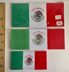 Bandera de México 25x13cm de papel patrio