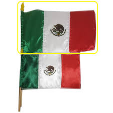 Bandera México tela 30x45cm patrio