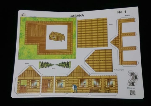 Casa armable para maqueta "cabaña"#1