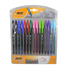 Bic cristal ocho colores 0.7mm 15 pzas