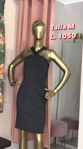 Vestido Negro y Plata