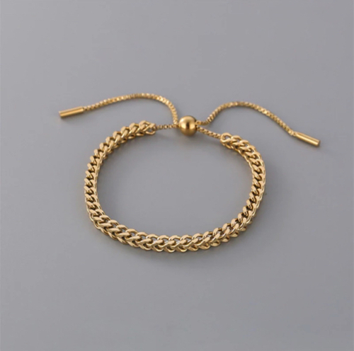 Pulsera Steel tipo cadena cuadro