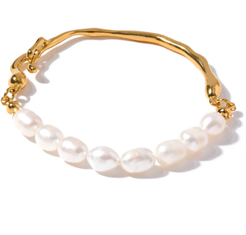 Pulsera Steel perlas grandes