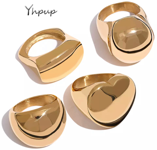 Anillo Steel cuadro y corazón