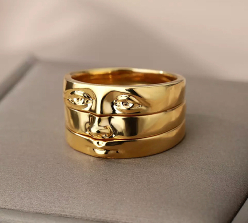 Anillo set 3 piezas rostro