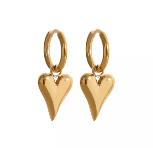 Argolla Steel con 1 corazón colgado
