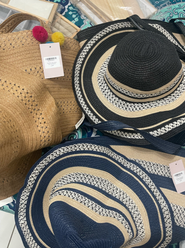 Cartera de playa con sombrero variedad