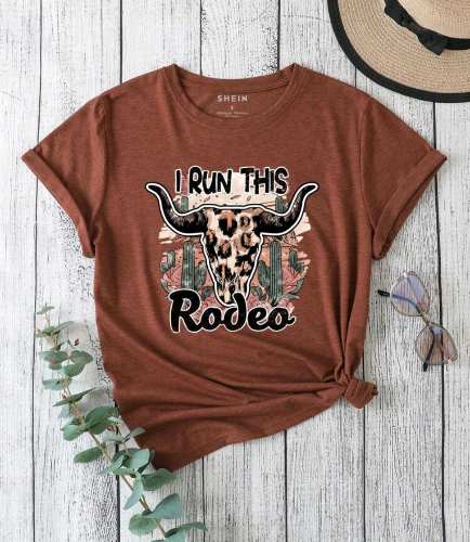 Camiseta rodeo café talla S