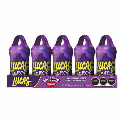 Lucas muecas sabor chamoy 10 pzs.
