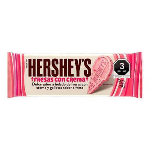 Chocolate Hershey de 20 grs  fresas con crema 
$5 soles c/u