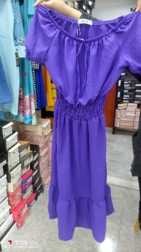 Vestido fibrana y algodón