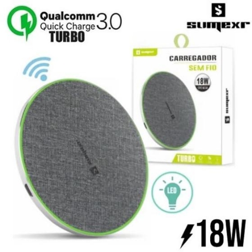 CARREGADOR WIRELESS 18W TURBO