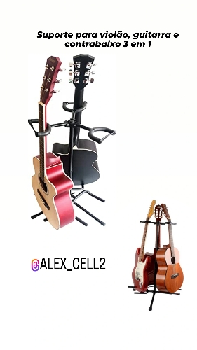 SUPORTE 3 em 1 PARA INSTRUMENTOS MUSICAIS