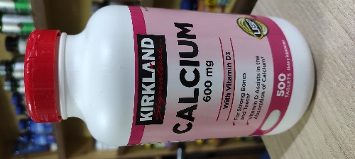 CALCIO 600Mg &D3 500 TABLETAS KIRKLAND