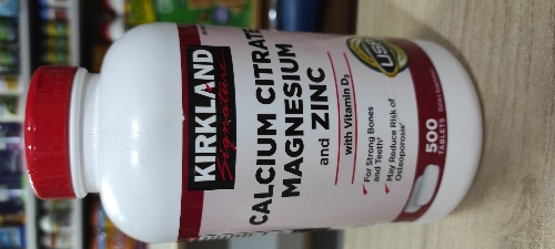 CALCIUM CITRATE MAGNESIUM AND ZINC 500 TABLETAS KIRKLAND