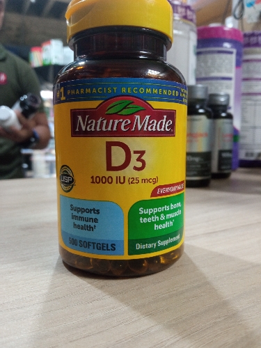 Vitamina d3 500 softgels 1000iu 25mcg Nature Made
