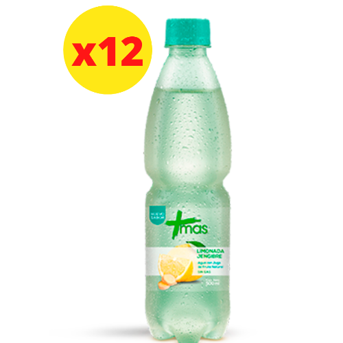 Agua Mas Limón jengibre 600ml