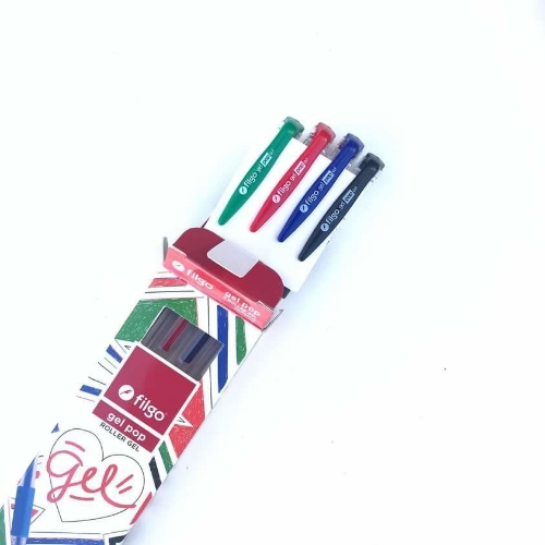 Boligrafo Filgo Gel Pop Clasicos x4u