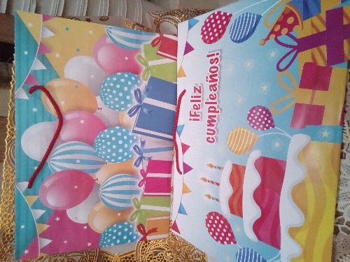 Bolsa de regalo globos orizontal