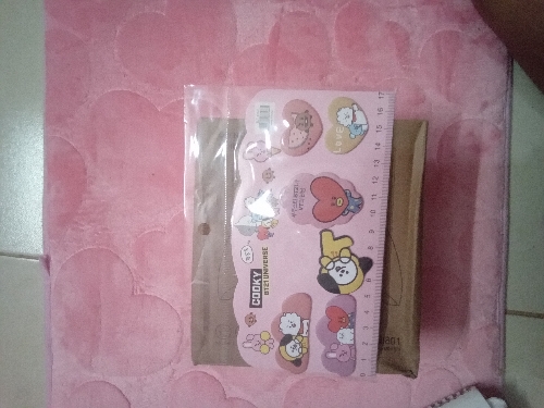 Stiker  y regla