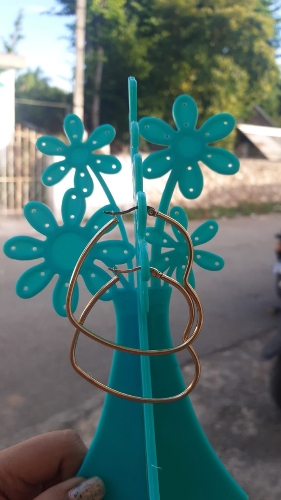 Aretes corazón grandes