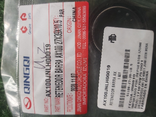 Retenedor de barra ax100 original 27-39-10.5