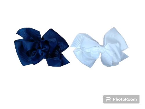 Vincha escolar Blanca y azul