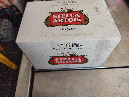 Cerveza Stella artois lata 269 ml por 6